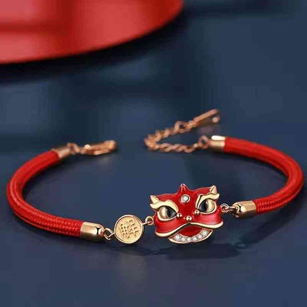 Bracelets Charm the Forbidden City's Joint Xingshi Transshipment Red Rope Couple Bracelet Does Not Fade Ins Chinese Style Hand Ornament