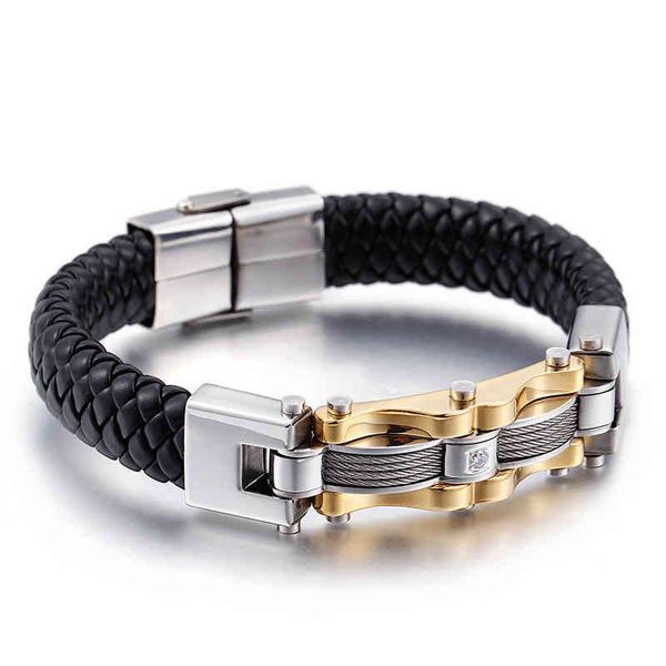 Bracelets Fashion Cowhide Woven Simple and Versatile Men's Women's Geometric Leather
