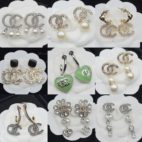 Brand Classic Charm CC Earring: Elegant Crystal Pearl Earrings for Women in S925 Silver, a Stylish Designer Jewelry Piece