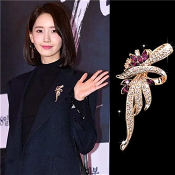 Brooch Alloy Rhinestone Silk Scarf Buckle Corner Women's Clothing Accessories High-grade Pin