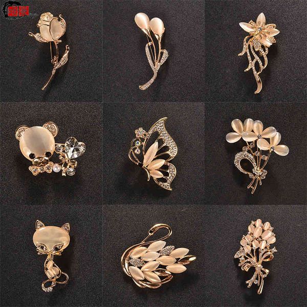 Brooch Cat's Eye Girl Personality Sweater Cheongsam Suit Atmospheric Fixed Clothes Coat Trinkets