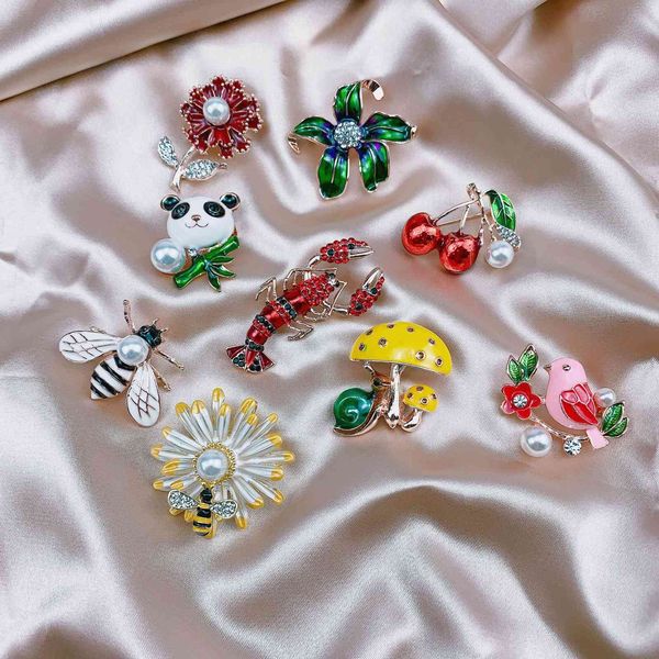 Brooch Drop Oil Painted Pearl Dual-Purpose Anti-Glare Accessories Online Shop