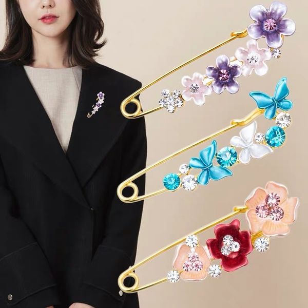 Brooch Versatile Cape Flower Female High Grade Tulip Large Pin Coat Anti Light Silk Scarf Button