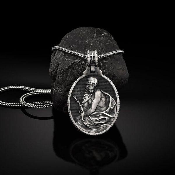 Catholic Jesus pendant necklace for Christian faith jewelry