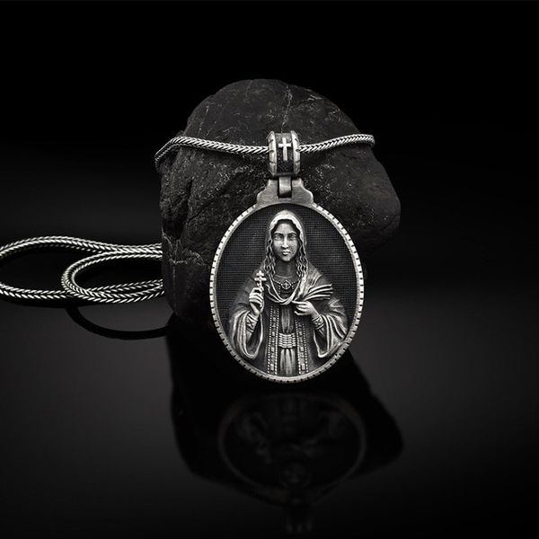 Catholic Madonna pendant necklace for Christian nuns, a religious accessory