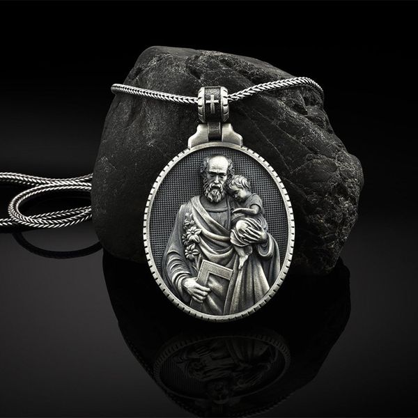 Catholic Medallion Christian Accessories Religious Pendant Necklace Popular
