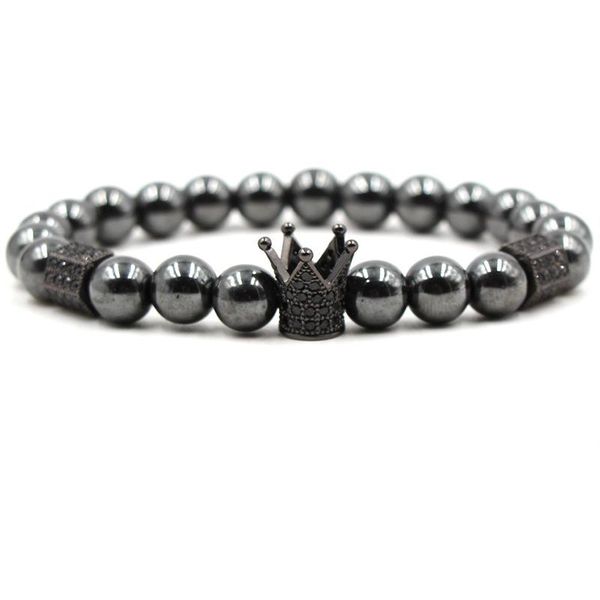 Charm Bracelets for Men: Natural Stone Imperial Crown Beads Lucky Bracelet & Bangle Jewelry Gift