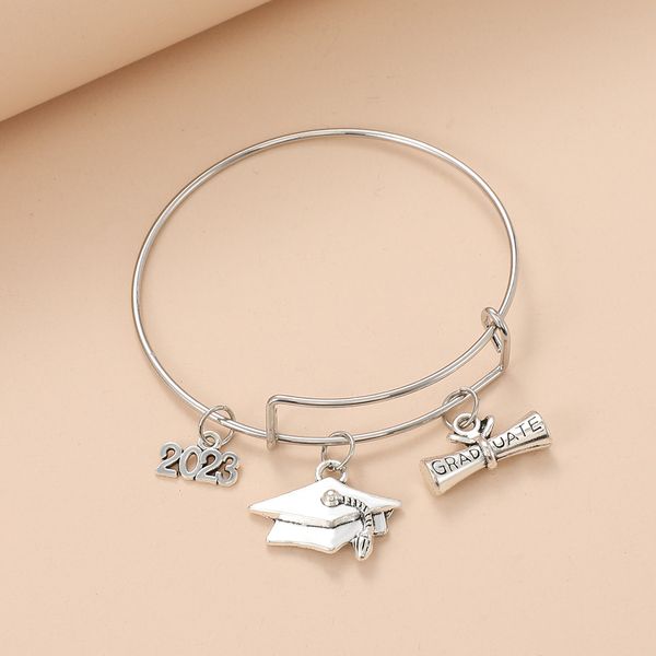 Charm Bracelets Graduation Bracelet Adjustable Bangle Gift For 2023 Graduates

Rewritten:
Adjustable graduation charm bracelet, a perfect gift for 2023 graduates