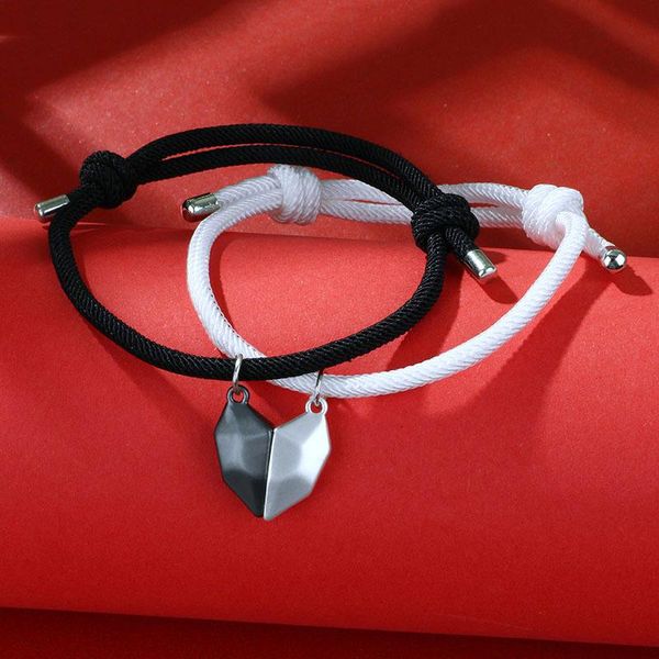 Charm bracelets with magnetic wishing stones and faceted couple necklaces for women, men, and friends  

Magnetic love heart jewelry featuring charm bracelets and couple necklaces for friends and p...