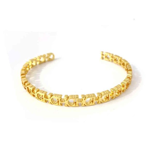 Chic adjustable C-shaped charm bracelet with Korean-inspired design, a stylish hand accessory