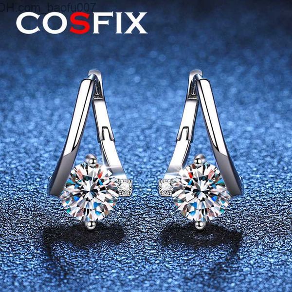 Chic S925 silver moissanite drop earrings for women, featuring 1ct D-grade stones, perfect as a stylish birthday gift for girls