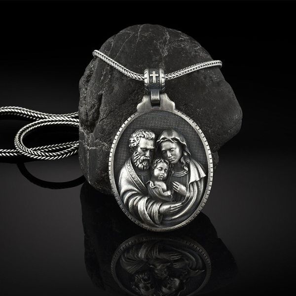 Child Jesus Father Notre Dame Holy Family Pendant Catholic Necklace Christian Accessories