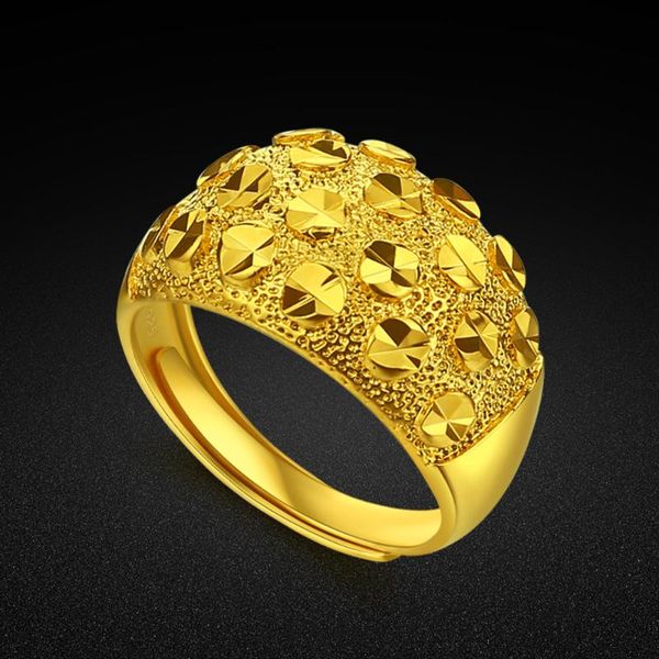 Cluster Rings Bohemian Vintage Style 925 Silver Ring Women's Gold Filled Surface 24k Wedding Jewelry Gift