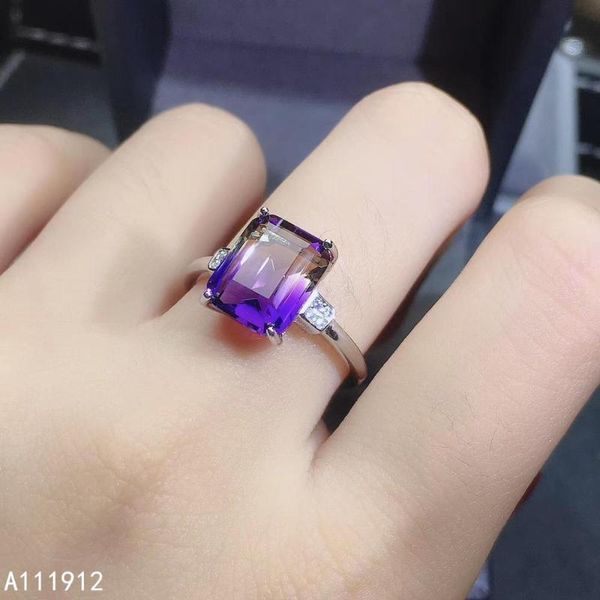 Cluster Rings KJJEAXCMY Fine Jewelry Ametrine 925 Sterling Silver Gemstone Women Men Ring Luxury