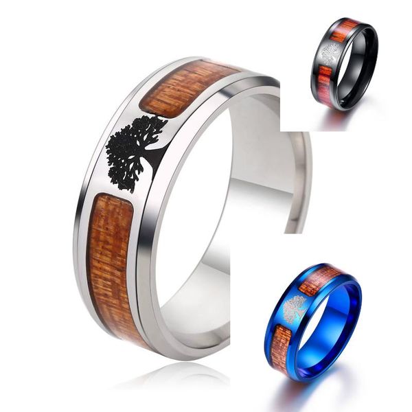 Cluster Rings Tree Of Life For Men Boy Wood Stainless Steel Anniversary Party Charm Trendy Jewelry US Size 6-14

Men's stylish tree of life cluster rings in wood and stainless steel, trendy jewelry for anniversary gifts, US sizes 6-14