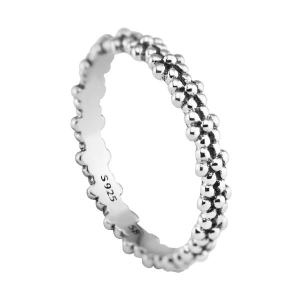 Compatible with European Pandora-style daisy silver rings, original wedding bands in 925 sterling silver for wholesale DIY jewelry