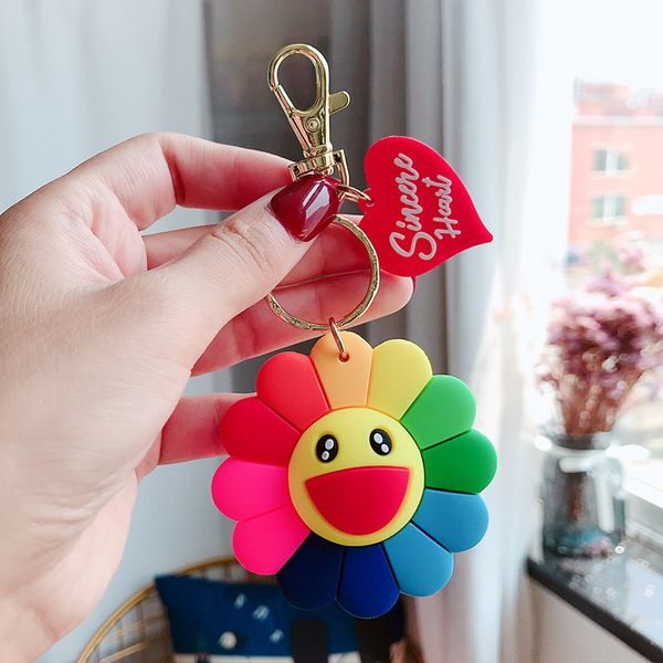 Creative Cartoon Sunflower Keychain - Stylish Car Bag Accessory