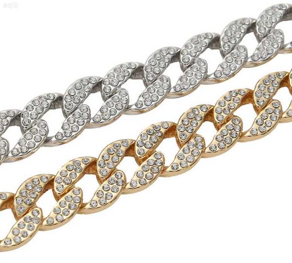 Cuban Link Gold Miami Hip Hop Men's Chain Necklace with Iced Out Design
