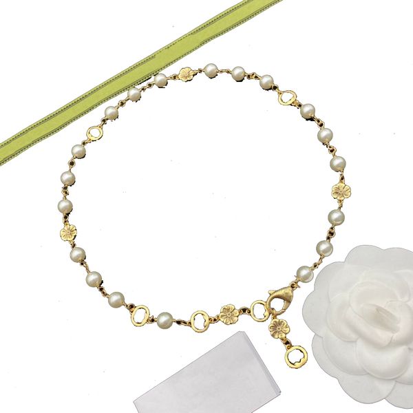 Designer beaded pearl flower necklace set for women