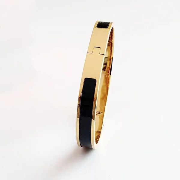 Designer Bracelet Classic Letter Bracelet Women's Couple's Bracelets 18k Gold Rose Gold Silver Tri-Colour Bangle 8MM Wide Size 17