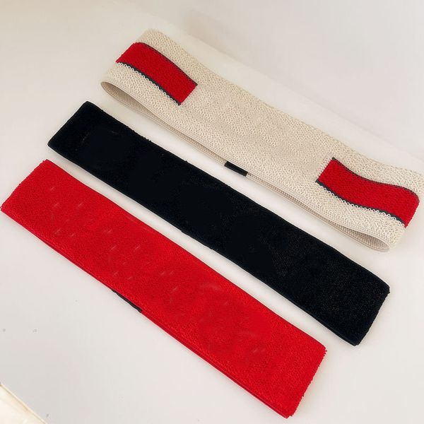 Designer headband for women featuring luxury letter print, elastic turban style, made of woolen yarn for knitting, suitable as sports headwear for both men and women