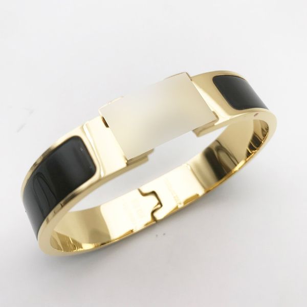 Designer leather bracelets for men and women, stylish stainless steel cuff with gift packaging, 12MM wide lovers' bracelet