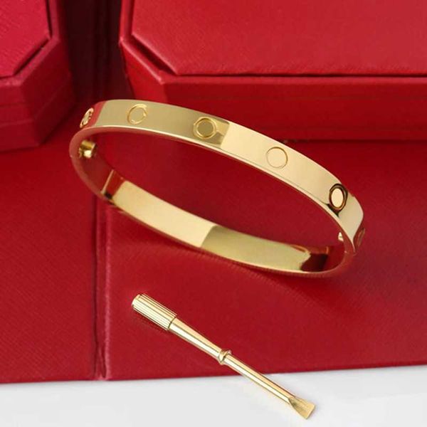 Designer Screw Bracelet Fashion Luxury Jewelrys Trendy Bangle 18K Gold Plated Titanium Steel Diamond for Women Men Nail Bracelets Silver Cla

Elegant screw-design luxury bracelet in 18K gold-plated titanium steel with diamond accents, a trendy unisex bangle featuring nail-inspired details in silver