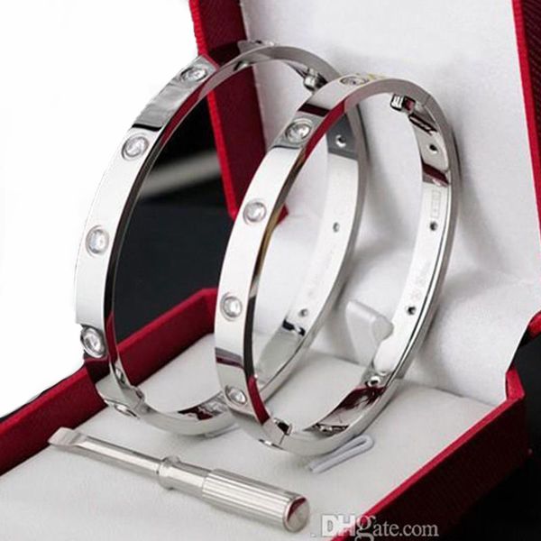 Designer silver and rose gold fashion bracelets for women, luxury diamond jewelry, and screwdriver accessories for men