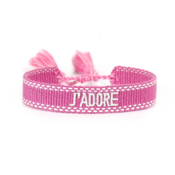 Dio Bracelet Woven Personalized Embroidery Letter Hand Rope Tassel 1.3cm Wide Wrist Band