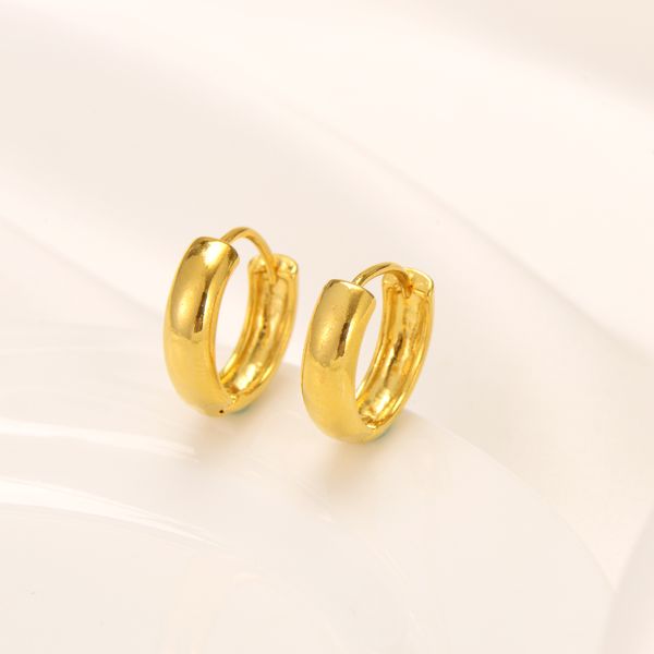 Elegant 24K gold-plated huggie hoop earrings for women