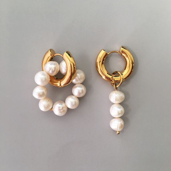Elegant Baroque Fresh Water Pearl Earring for Women Gift