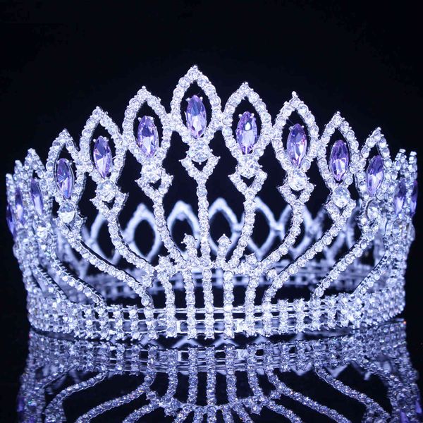 Elegant bridal tiara crown with baroque design for weddings and pageants