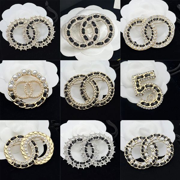 Elegant crystal brooch for women, crafted from high-quality stainless steel with 18K gold plating and pearl accents