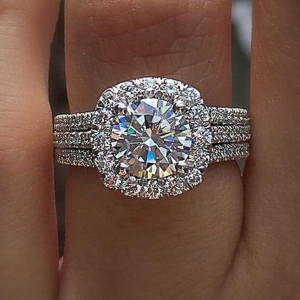 Elegant diamond rings with dazzling cubic zirconia for women, perfect as luxury engagement or wedding jewelry for stylish brides