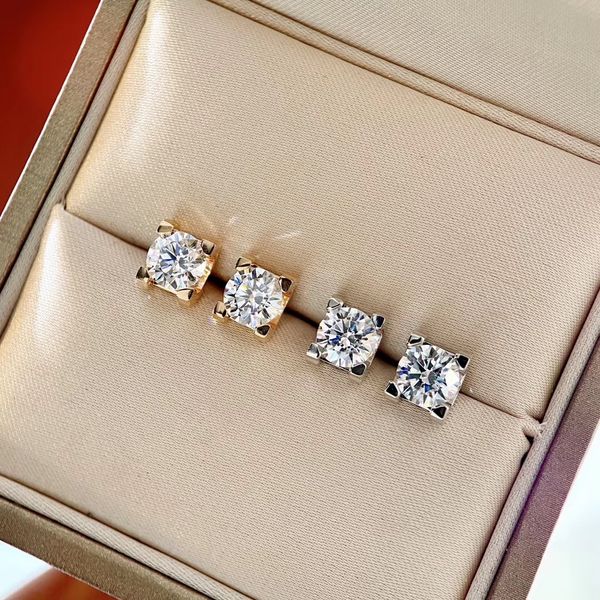 Elegant diamond stud earrings paired with a matching necklace, perfect as a wedding gift for women