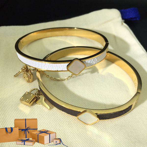Elegant floral lock bangle for women, a stylish street jewelry gift presented in a box