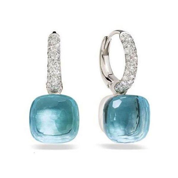 Elegant high-quality candy-style ear cuff with crystal pendant, available in 23 colors, a fashionable drop earring for women