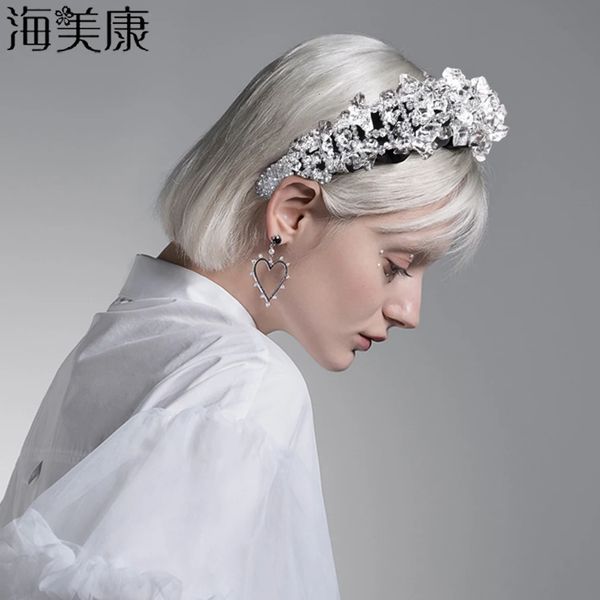 Elegant irregular ice crystal sponge headbands for women, perfect for prom and catwalk