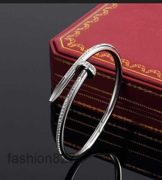 Elegant nail bracelets for women, stylish gold-plated steel alloy bangles that resist fading and allergies, available wholesale