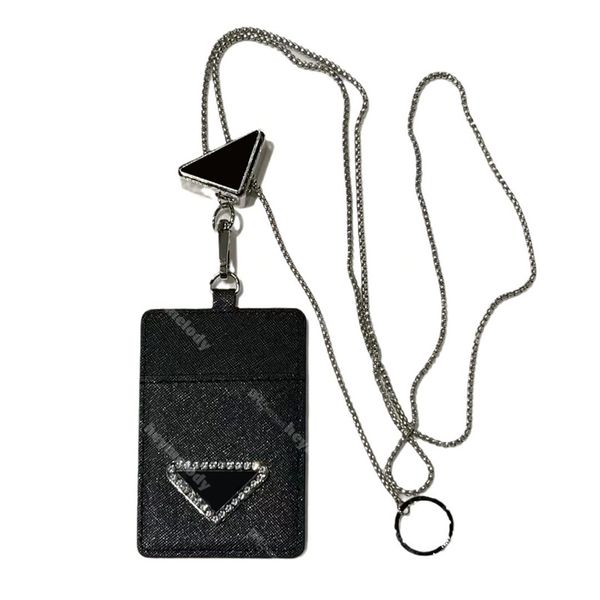 Elegant neck-worn card holders with detachable ropes for IDs and wallets, suitable for both genders