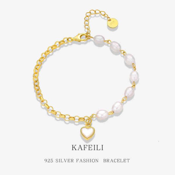 Elegant S925 silver bracelet with millet beads and white mother-of-pearl, designed for women's fashion and personalization