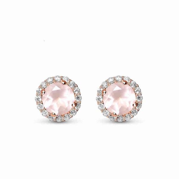 Elegant S925 sterling silver earrings featuring pink moonstone, designed with a minority-inspired aesthetic for a luxurious and delicate look