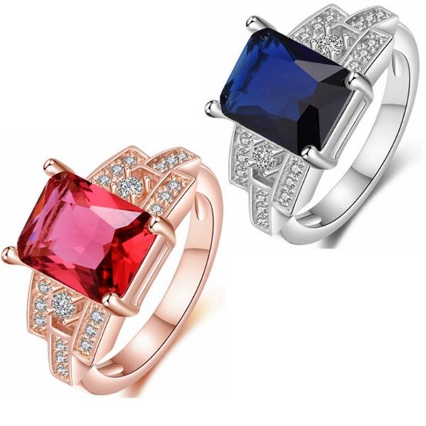 Elegant square-cut women's wedding rings in 18k gold-filled, perfect for bridal parties and gifts