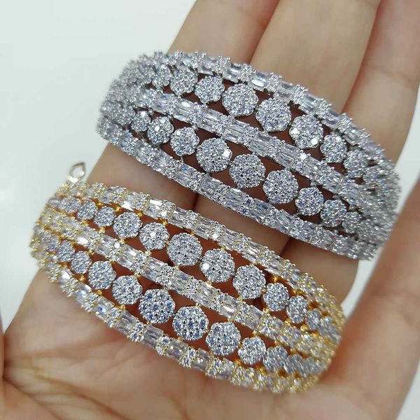 Elegant stackable African bangles for women, adorned with cubic zirconia crystals, perfect for weddings and parties