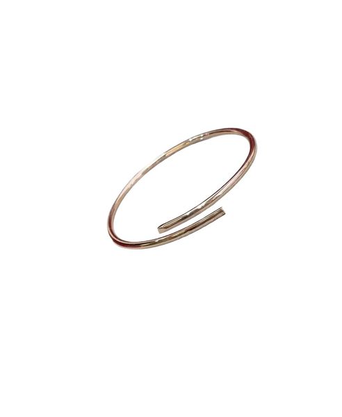 Elegant thin rose gold designer bracelet for women, featuring V-gold and lightweight 18k diamonds, comes with a box