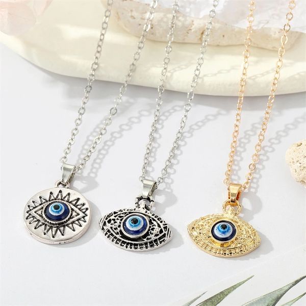 Evil Eye Necklace for Women and Men - Vintage Turkish Blue Eye Choker Jewelry Gift