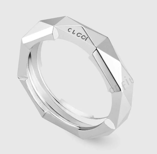 Fashionable 925 sterling silver link ring, perfect for weddings, engagements, or as a romantic gift for men and women