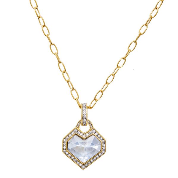 Fashionable Juicy Jewelry Style Boshuolin Jucy Diamond-Encrusted Large Love Crystal Zircon Long Necklace, Delicate Light Sweater Chain