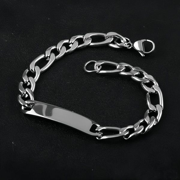 Fashionable luxury bracelets for women, featuring titanium steel chain bangles with letter charms for men's jewelry