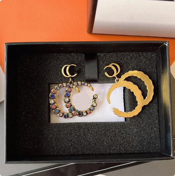 Fashionable luxury designer earrings for women, crafted in 18k gold-plated stainless steel, a stylish jewelry gift option